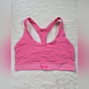 SKIMS Cotton Jersey Racerback Bra Sugar Pink Large Discontinued